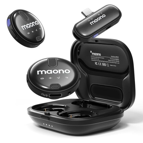 MAONO Wireless Lavalier Microphone for iPhone 15 & Android BNIB - Picture 1 of 6